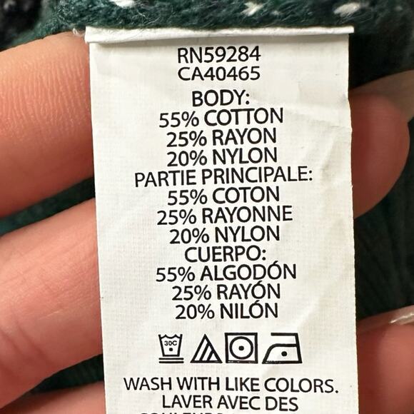 THE CHILDREN’S PLACE V- neck Argyle Sweater Green Navy blue and Gray CHRISTMAS - Picture 5 of 6